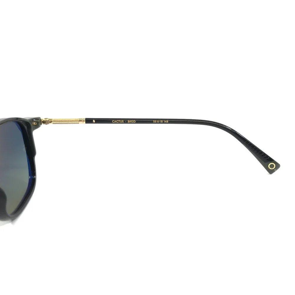 Etnia Barcelona Sunglasses CACTUS BKGD Black Gold Frame w/ Gradient Green Lenses